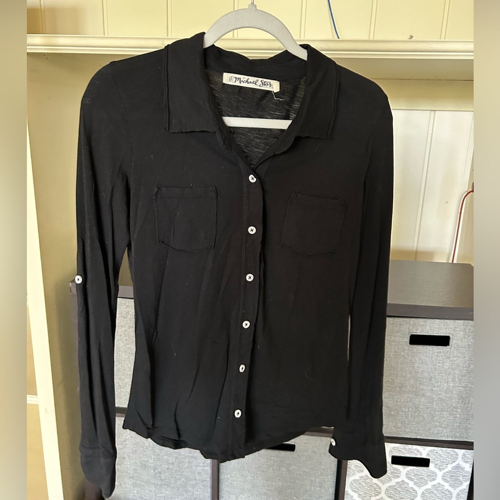 Michael Stars woman’s black button down